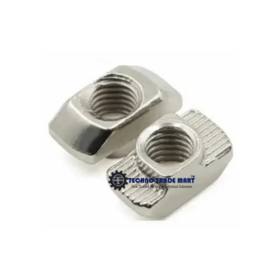 M4-M8 Profile Nuts Mild Steel with Nickel plating for 2020 series pack of 50pc